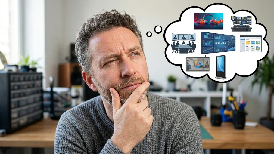 Diferença entre monitor profissional e TV residencial para indoor