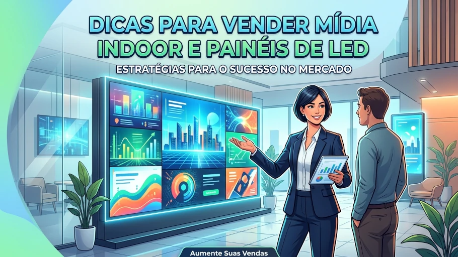 Técnicas de vendas para painéis de LED e mídia indoor